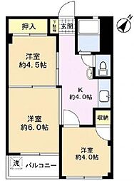 豊田第3コーポラス 3Kの間取図画像