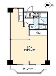 UR豊成 11階1LDKの間取り