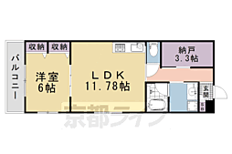 京都地下鉄東西線 東山駅 徒歩2分の賃貸マンション 3階1SLDKの間取り