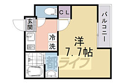 京都地下鉄東西線 二条駅 徒歩13分の賃貸マンション 2階1Kの間取り