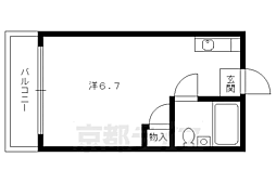 杉山ビル 4階1Kの間取り