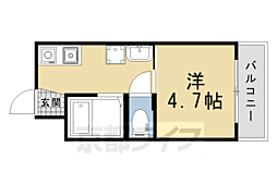 ニケンカン 1階1Kの間取り