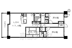 JR東海道・山陽本線 京都駅 徒歩10分の賃貸マンション 5階3LDKの間取り