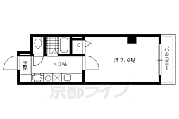 JR山陰本線 二条駅 徒歩13分の賃貸マンション 5階1Kの間取り
