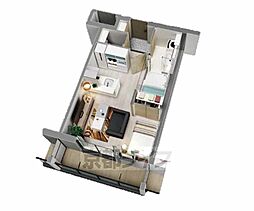 近鉄京都線 東寺駅 徒歩6分の賃貸マンション 2階1LDKのリビング/ダイニング