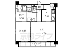 阪急京都本線 大宮駅 徒歩2分の賃貸マンション 6階1SLDKの間取り
