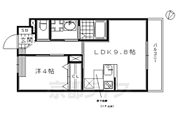 JR東海道・山陽本線 桂川駅 徒歩29分の賃貸アパート 1階1LDKの間取り