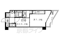 京阪本線 清水五条駅 徒歩3分の賃貸マンション 3階1DKの間取り