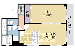 近鉄京都線 上鳥羽口駅 徒歩5分の賃貸マンション 5階1LDKの間取り