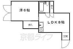 アクエルド東大路 1Kの間取図画像