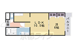 リージェント三条 1LDKの間取図画像