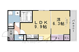 レオパレス伏見 1LDKの間取図画像