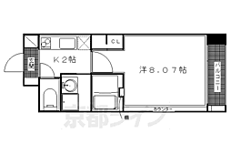 プラネシア京阪出町柳 1Kの間取図画像