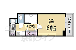 リーガル京都河原町3 1Kの間取図画像