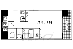プレサンス京都三条大橋鴨川苑 1Kの間取図画像