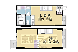京都市営烏丸線 烏丸御池駅 徒歩5分の賃貸マンション 1階2DKの間取り