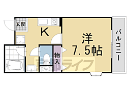 阪急京都本線 大宮駅 徒歩3分の賃貸マンション 5階1Kの間取り