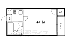ヴィレッジヒル 2階1Kの間取り