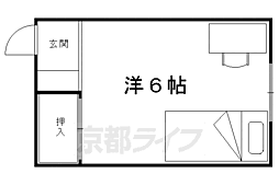 翠明アパート 1階ワンルームの間取り