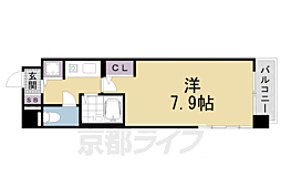 京阪本線 祇園四条駅 徒歩9分の賃貸マンション 4階1Kの間取り
