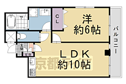 京阪本線 祇園四条駅 徒歩13分の賃貸マンション 2階1LDKの間取り