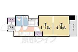 JR東海道・山陽本線 西大路駅 徒歩10分の賃貸マンション 6階2Kの間取り