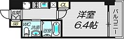 セレニテ九条リアン 9階1Kの間取り