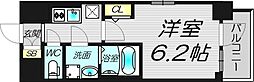 エスリードレジデンス大阪グランノースII 6階1Kの間取り