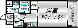 プレジオ都島 10階1Kの間取り