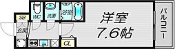 エグゼ天神橋 7階1Kの間取り