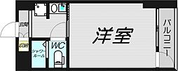 エクセレント中道 1Kの間取図画像