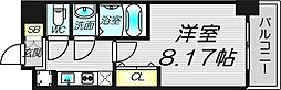 Luxe新大阪SOUTH 1Kの間取図画像