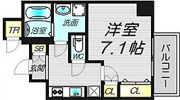 フジマン北梅田 ワンルームの間取図画像