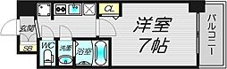 ソルテラスOSAKA緑橋クレアスト 1Kの間取図画像