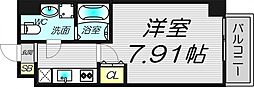 ウインズコート西梅田2 1Kの間取図画像