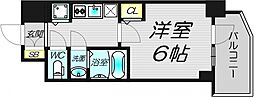 S-RESIDENCE都島Lux ワンルームの間取図画像