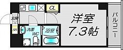 エグゼ新大阪南 1Kの間取図画像