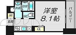 ディームス江坂 1Kの間取図画像