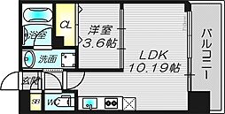 プレジオ御幣島 1LDKの間取図画像