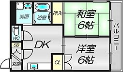 パークロッジ 2DKの間取図画像