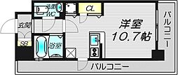 エスリード梅田北 1Kの間取図画像