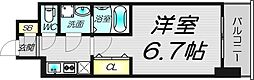 QuintetNAMBA 1Kの間取図画像