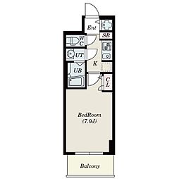 S-RESIDENCE難波Briller 1Kの間取図画像