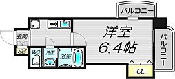 サムティ大阪シティウエスト 1Kの間取図画像