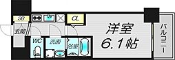 エスリード難波AGREA 1Kの間取図画像