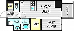 セレニテ東梅田アリエ 1LDKの間取図画像