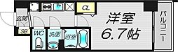 プレサンス大阪ドームシティクロスティ 1Kの間取図画像