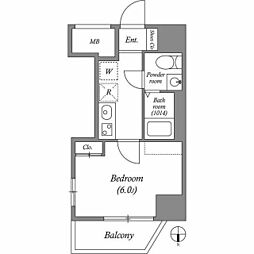 セレニテ本町ルフレ 1Kの間取図画像