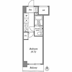 セレニテ本町ルフレ 1Kの間取図画像