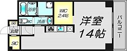 サンライズ山輝 ワンルームの間取図画像